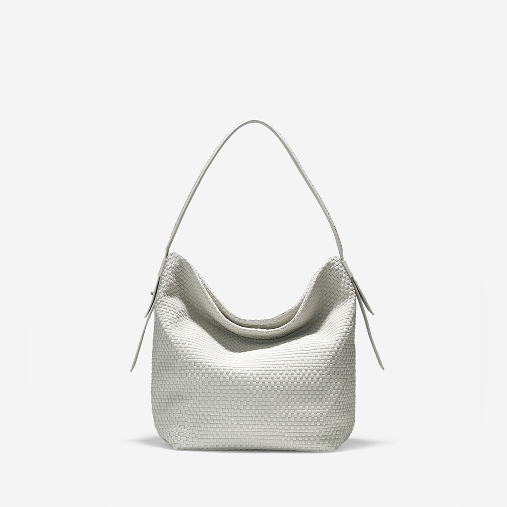 Cole Haan Bethany Weave Large Bucket Hobo Euc
